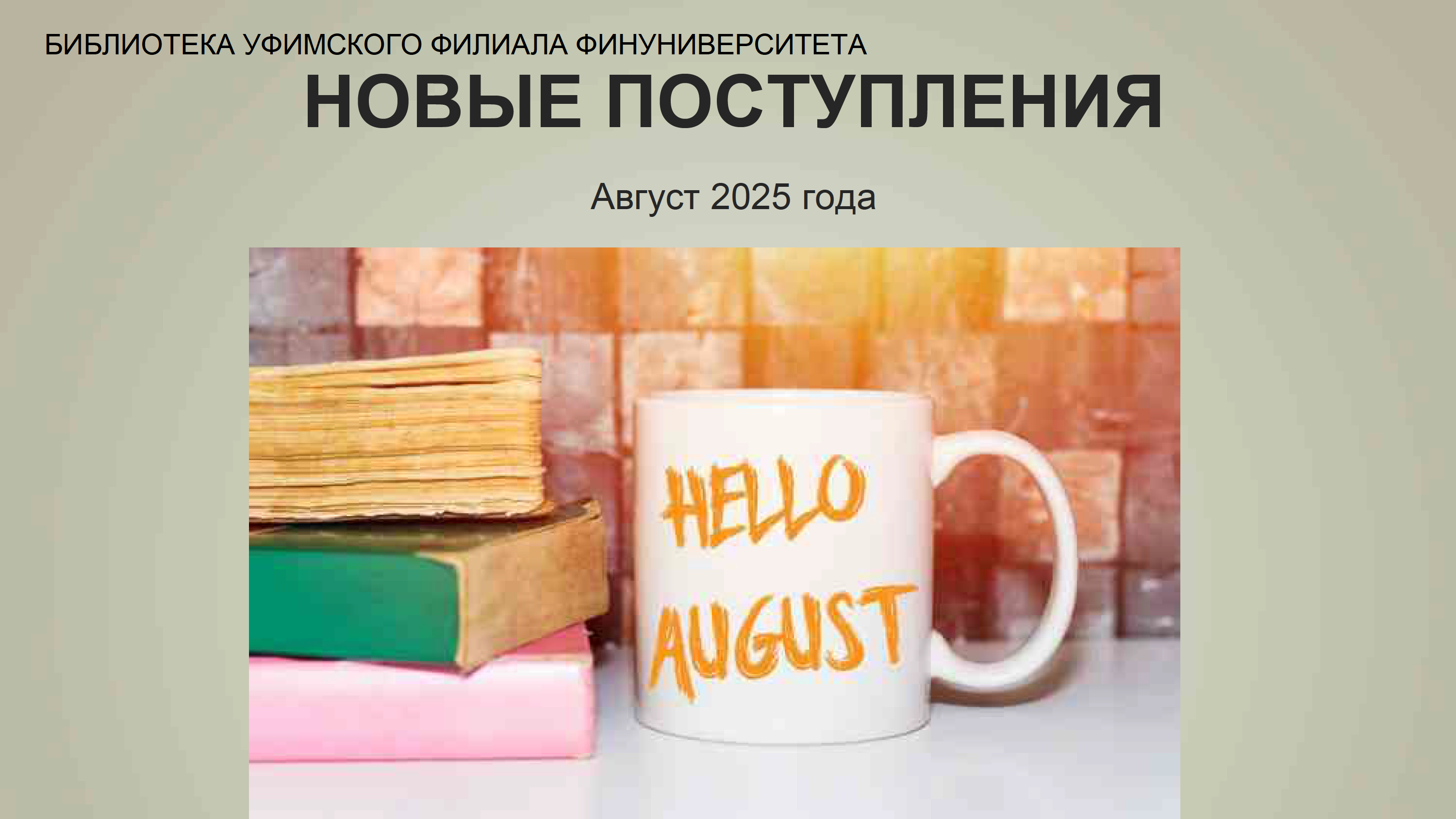 Представляем Вам новые книги, поступившие в фонд библиотеки Уфимского филиала Финуниверситета (август 2025).